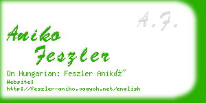 aniko feszler business card